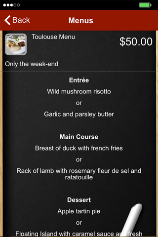 Menu app